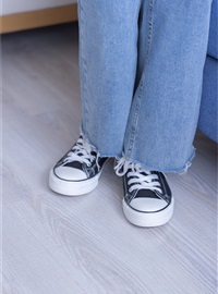 BoBoSocks袜啵啵 NO.080 小甜豆-帆布鞋、白棉袜、肉丝（花絮版）(14)